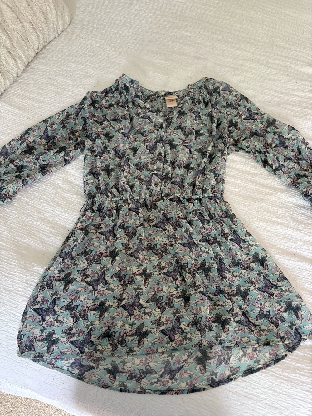 Mossimo Supply Co. Mint Butterfly Print Girls' Dress